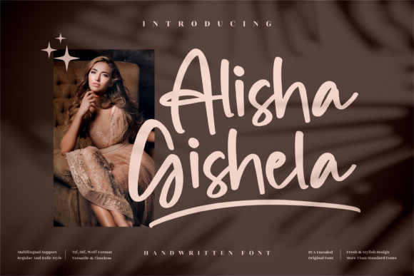 Alisha Gishela: A Thoughtful Script Font for Editorial Warmth