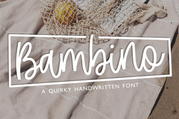 Bambino Handwritten Font for Crafters & Small Shops