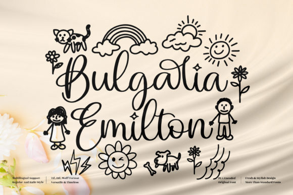 Bulgaria Emilton Font for Campaign Creatives