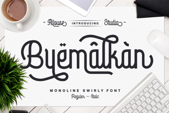 Byemalkan: A Vintage Script Font for Polished Branding