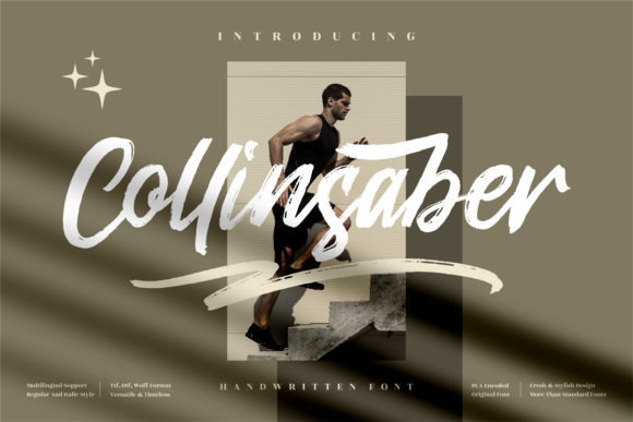 Collinsaber: A Cursive Handwritten Font That Earns Its Place in Campaigns
