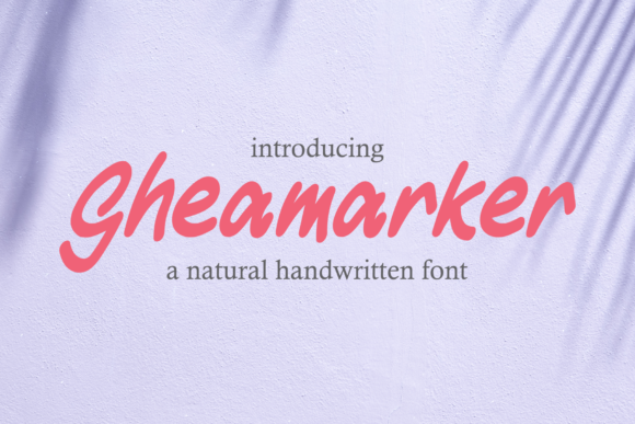 Gheamarker: A Modern Handwritten Font for Editorial Design