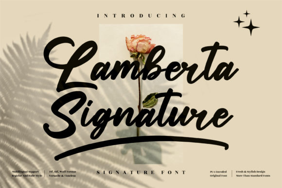 Lamberta Signature Font for Digital Creativity